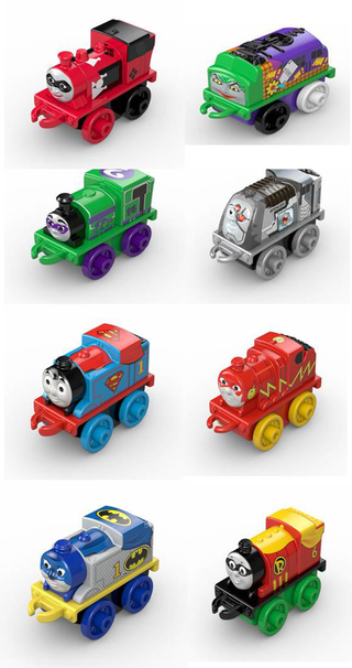 Illustration for article titled Oh No, There's Going To Be More Of Those Horrifying Thomas The Tank Engine/DC Comics Mashup Toys